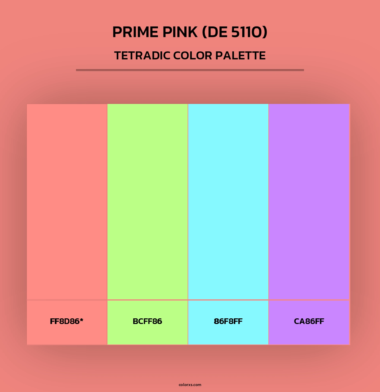 Prime Pink (DE 5110) - Tetradic Color Palette