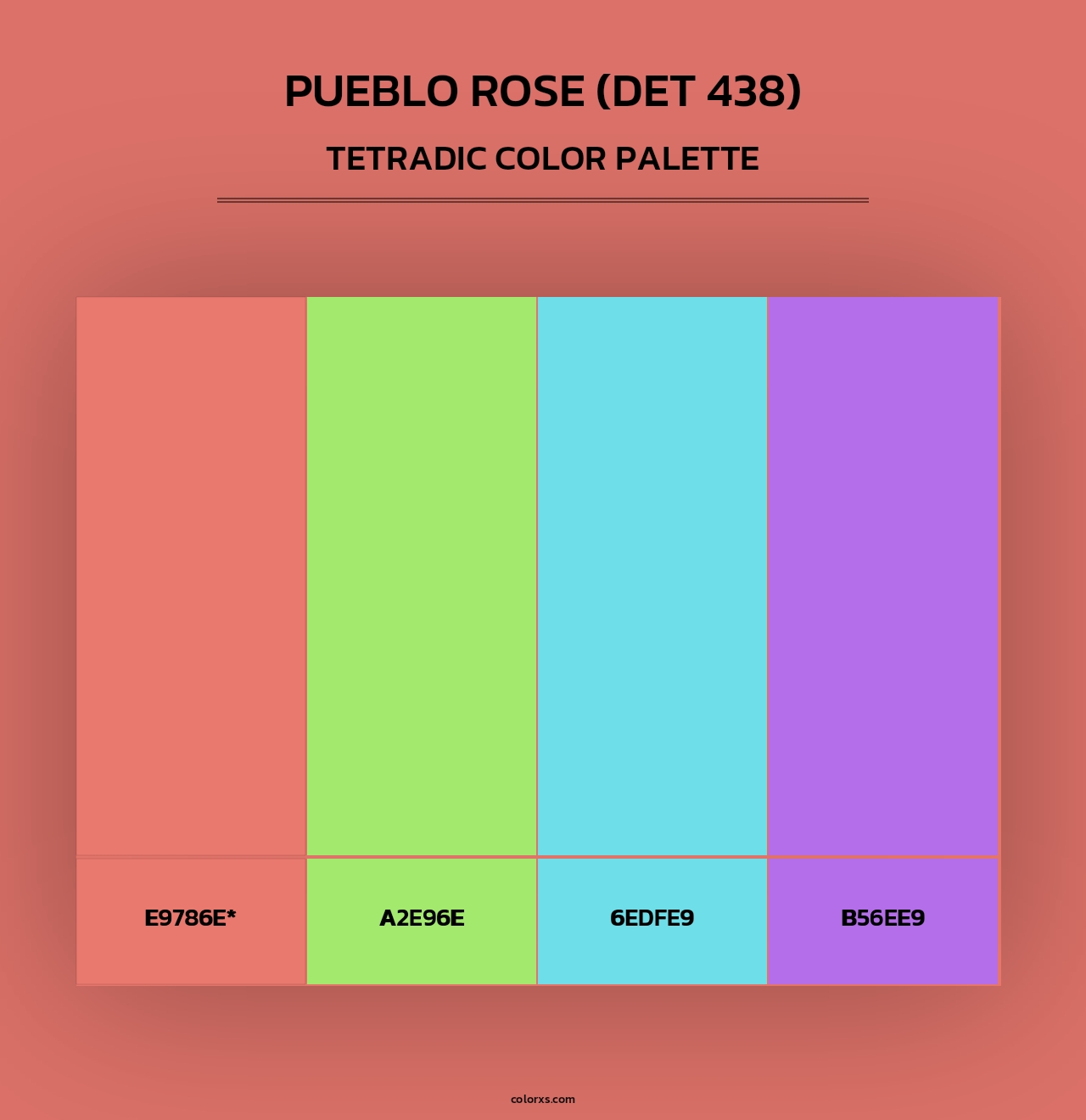 Pueblo Rose (DET 438) - Tetradic Color Palette