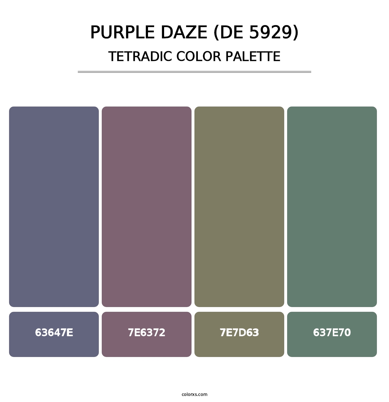 Purple Daze (DE 5929) - Tetradic Color Palette