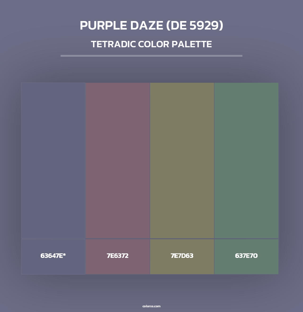 Purple Daze (DE 5929) - Tetradic Color Palette