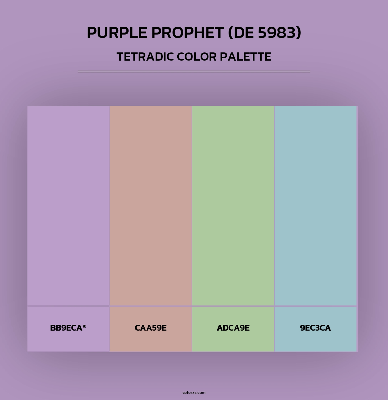 Purple Prophet (DE 5983) - Tetradic Color Palette