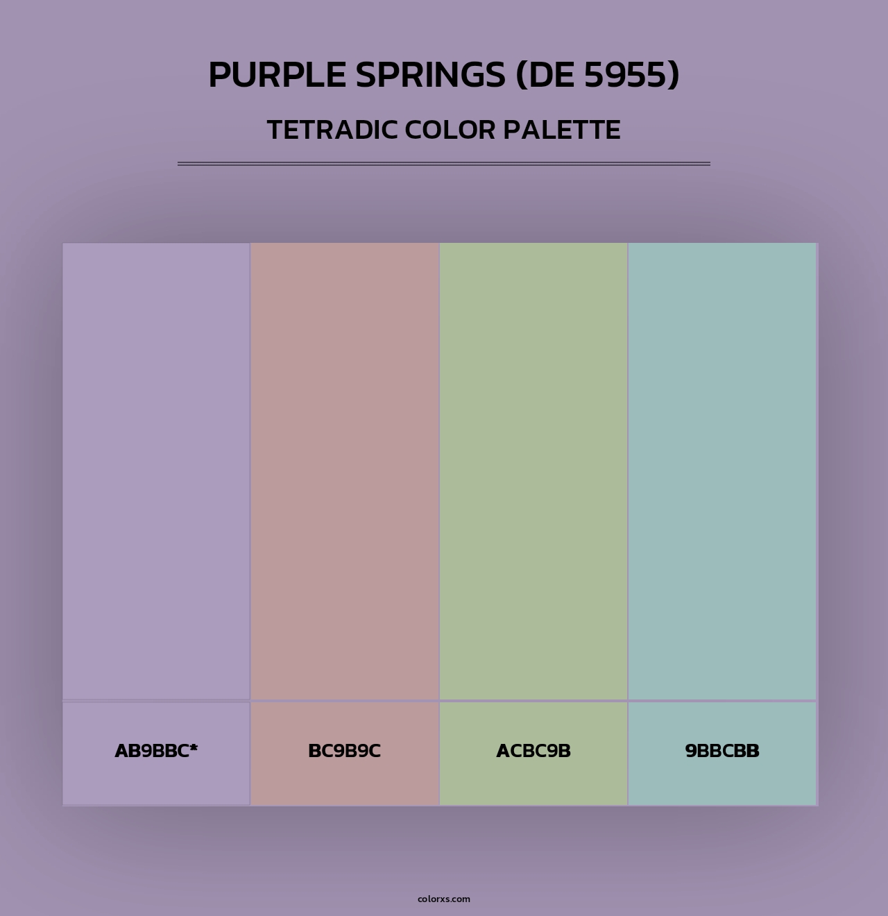 Purple Springs (DE 5955) - Tetradic Color Palette