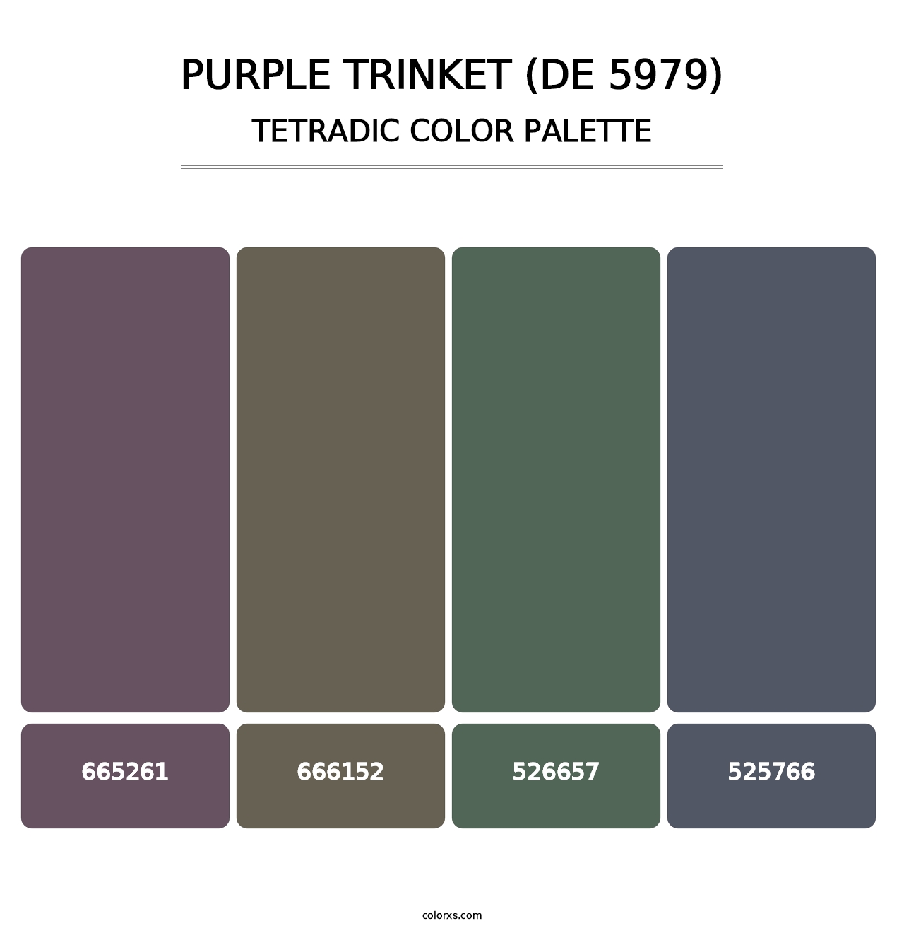 Purple Trinket (DE 5979) - Tetradic Color Palette