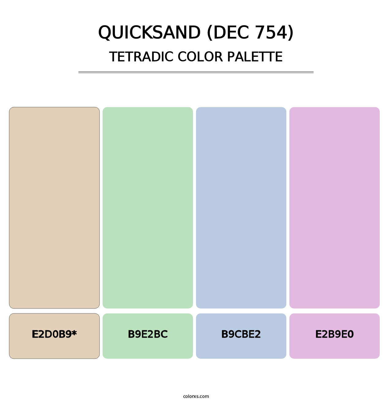 Quicksand (DEC 754) - Tetradic Color Palette