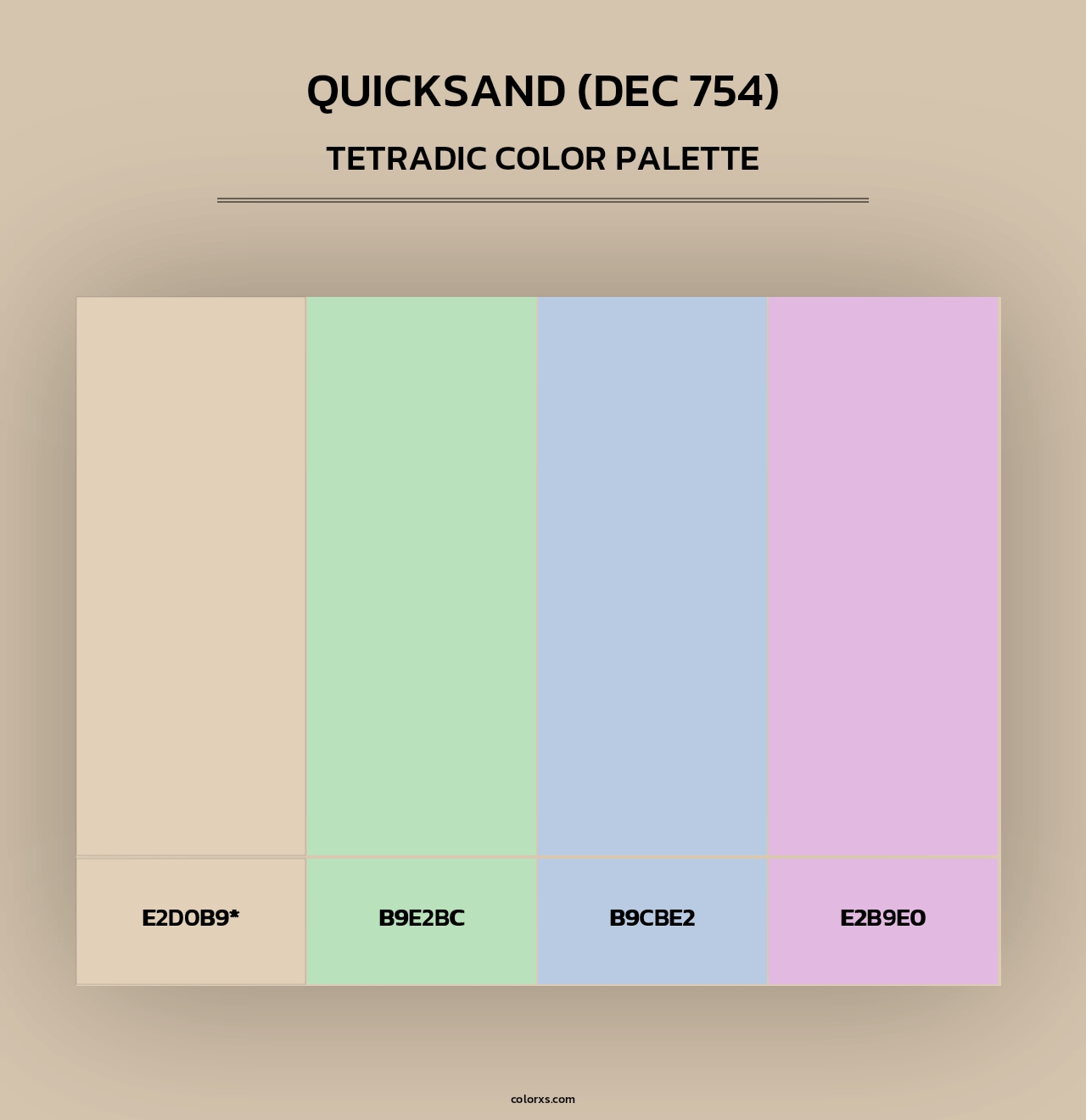 Quicksand (DEC 754) - Tetradic Color Palette