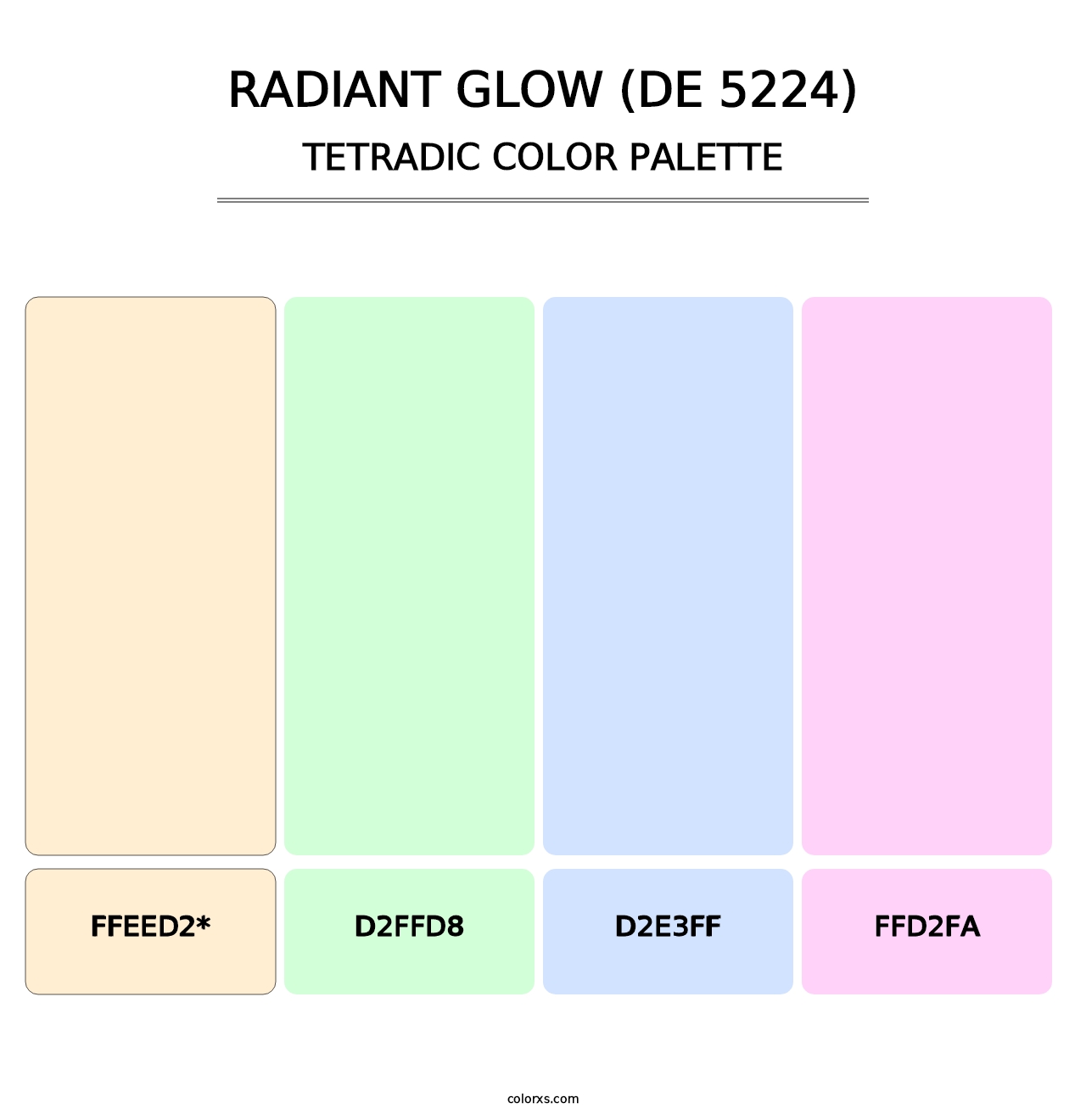 Radiant Glow (DE 5224) - Tetradic Color Palette