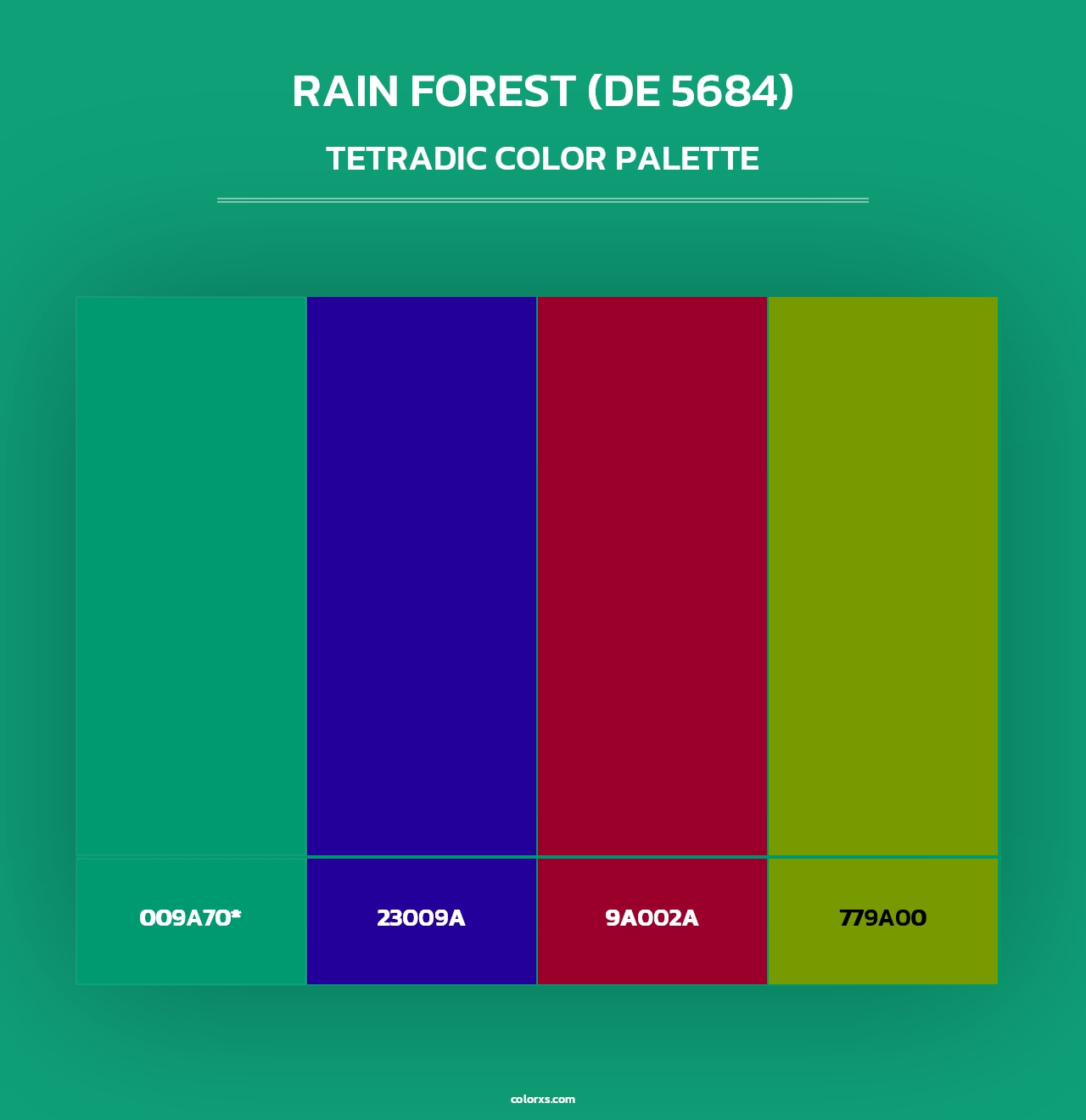 Rain Forest (DE 5684) - Tetradic Color Palette