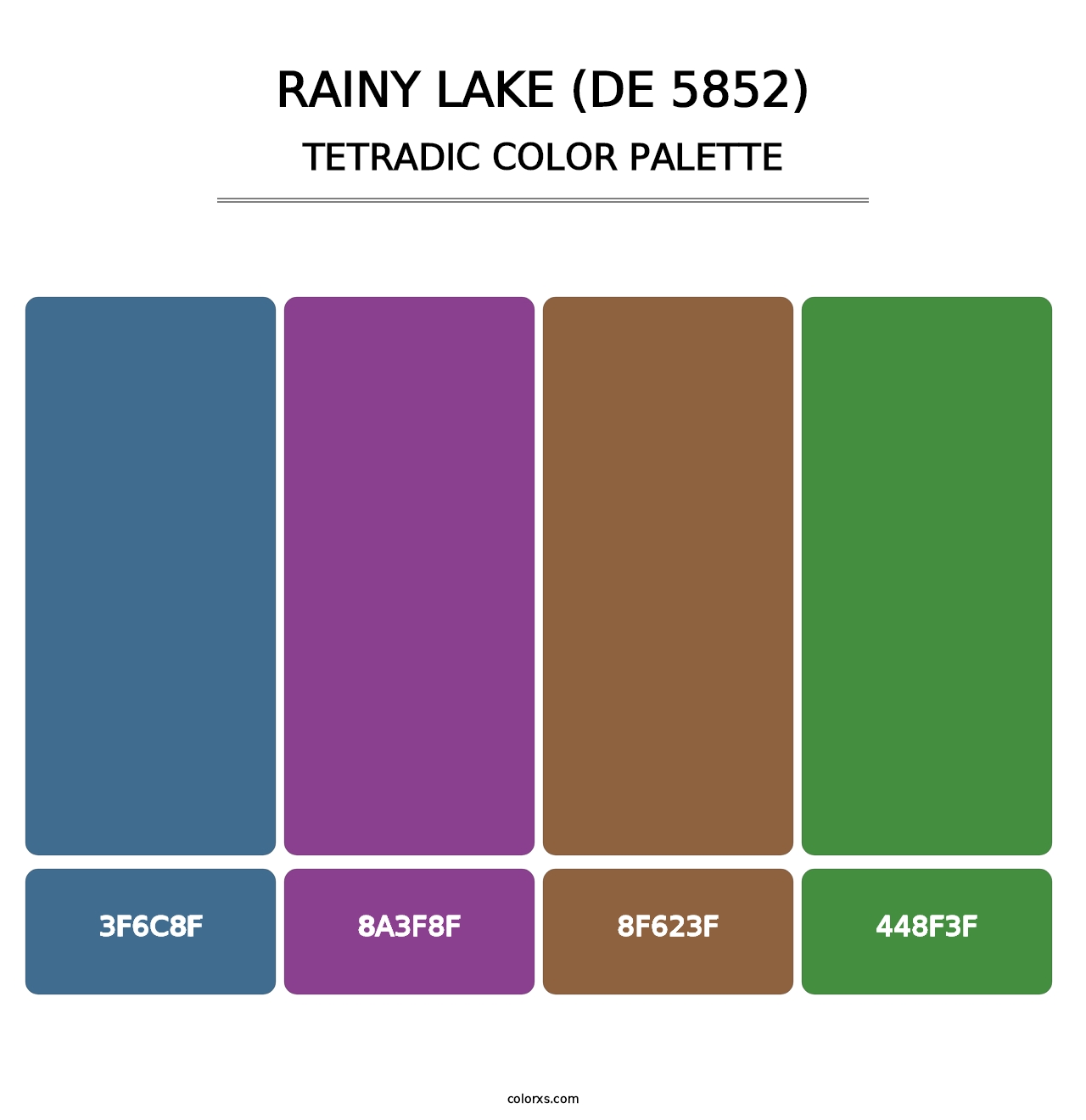 Rainy Lake (DE 5852) - Tetradic Color Palette