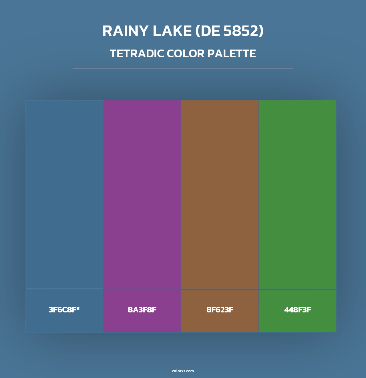 Rainy Lake (DE 5852) - Tetradic Color Palette