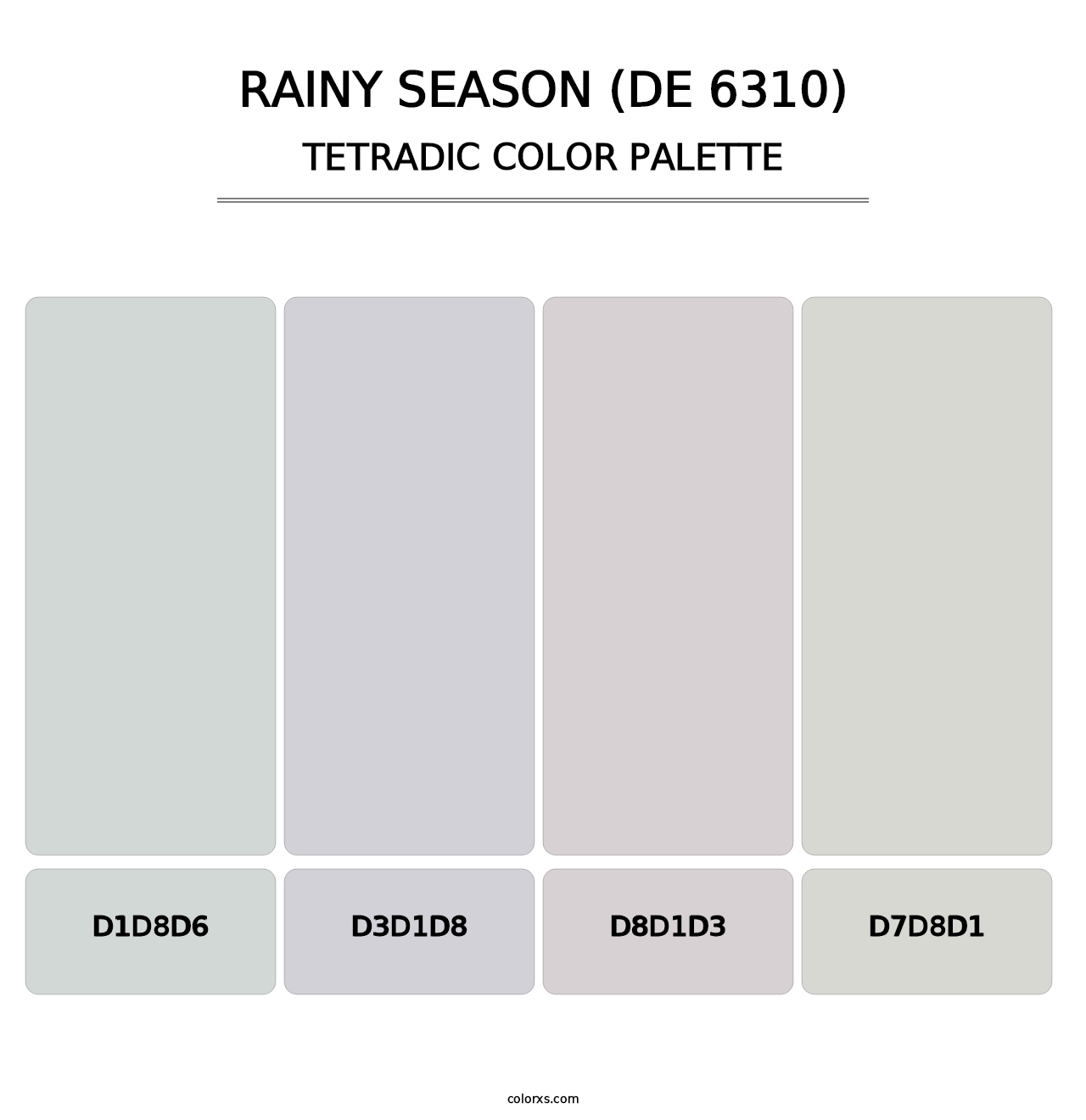 Rainy Season (DE 6310) - Tetradic Color Palette