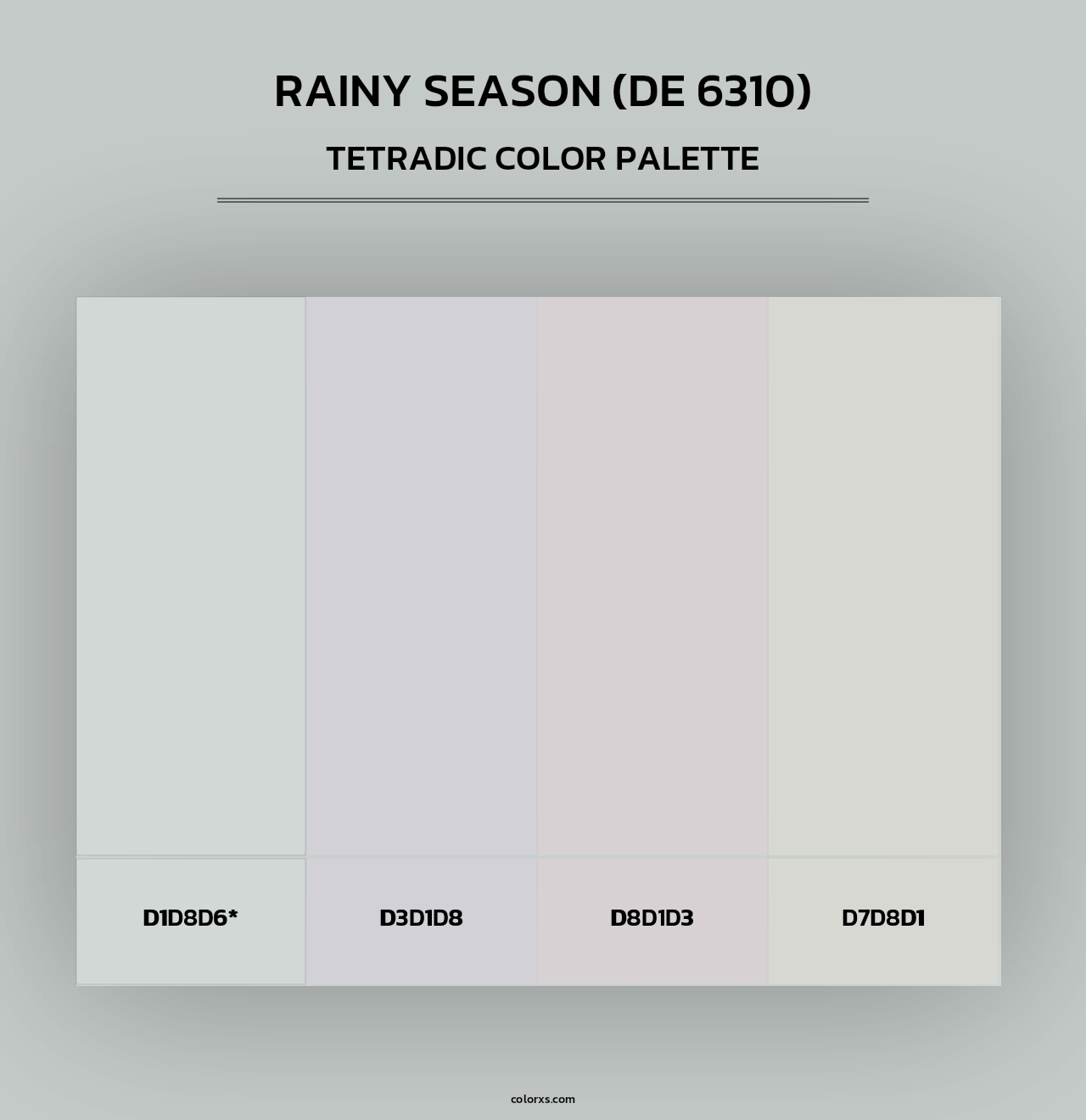Rainy Season (DE 6310) - Tetradic Color Palette