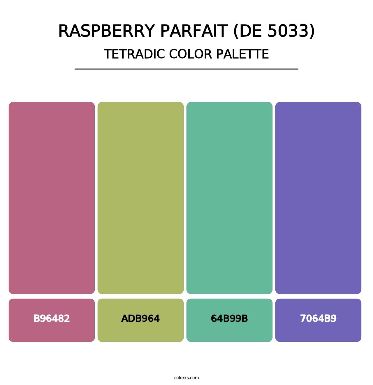 Raspberry Parfait (DE 5033) - Tetradic Color Palette