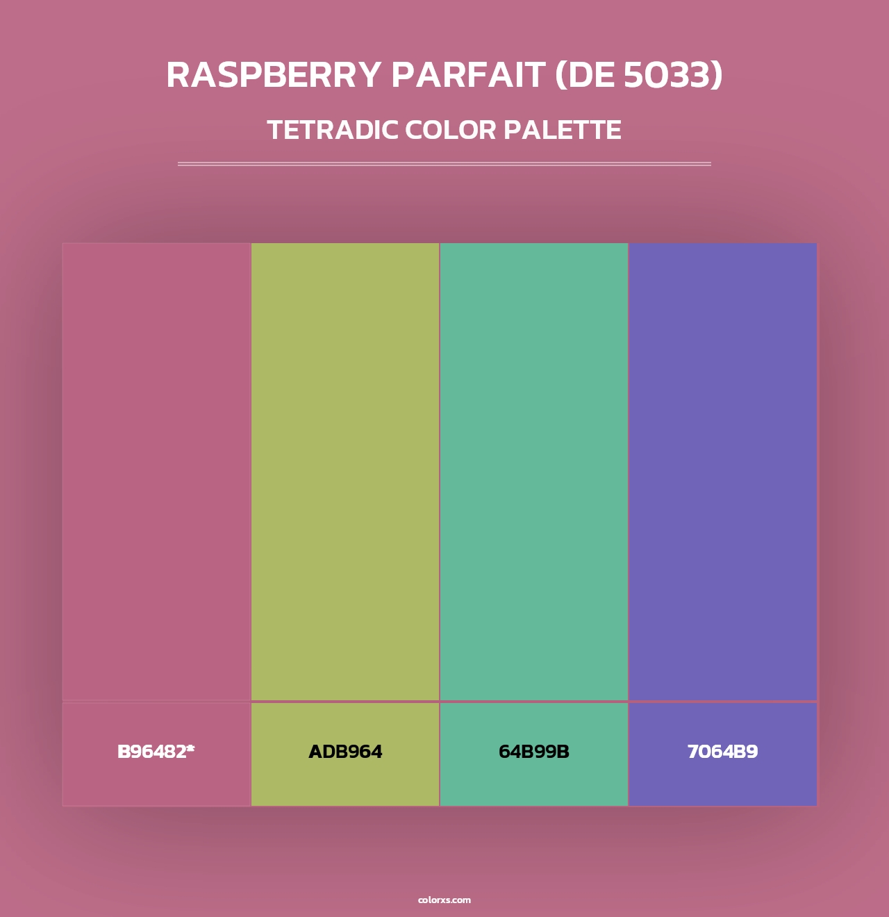 Raspberry Parfait (DE 5033) - Tetradic Color Palette