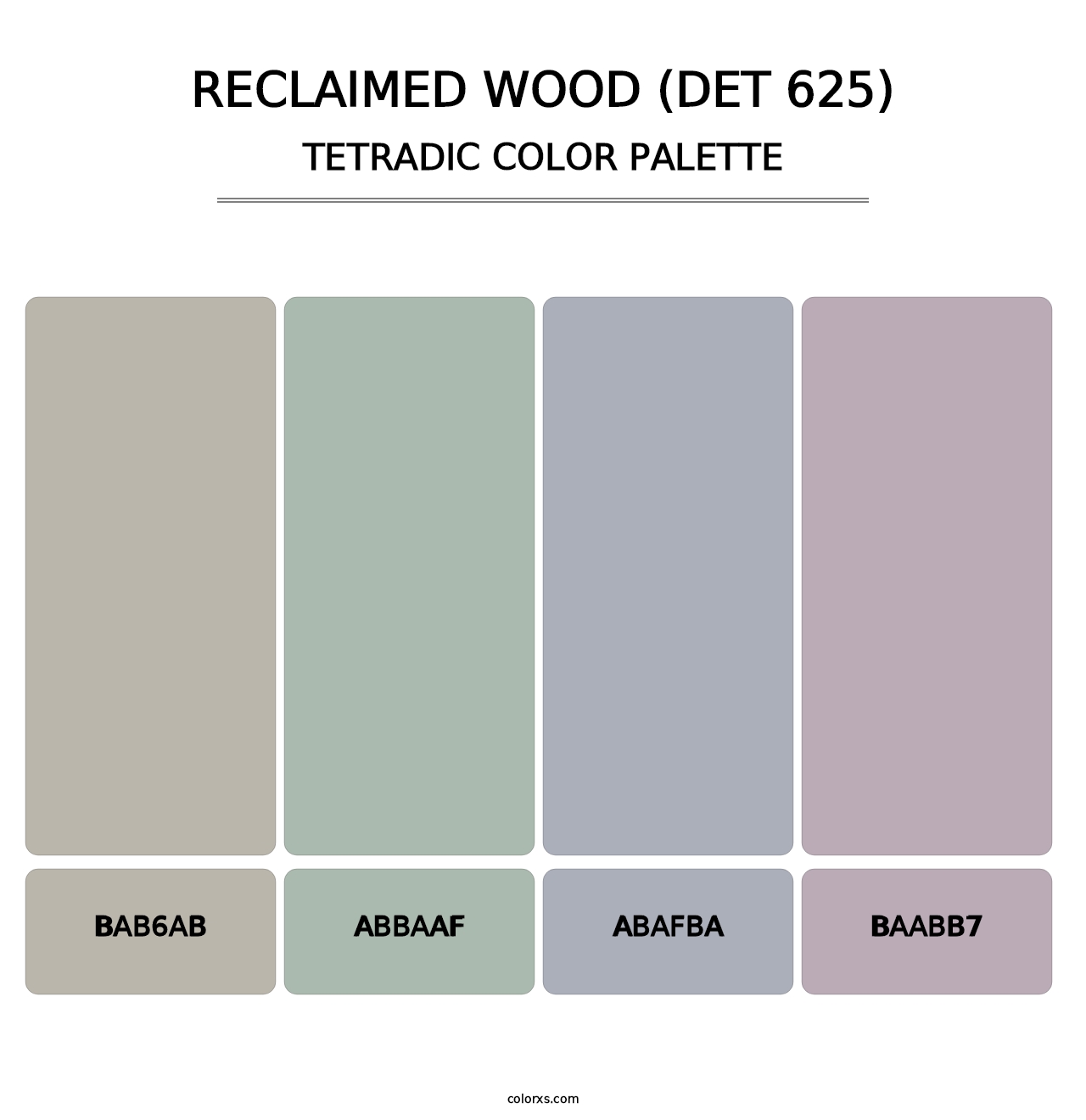 Reclaimed Wood (DET 625) - Tetradic Color Palette