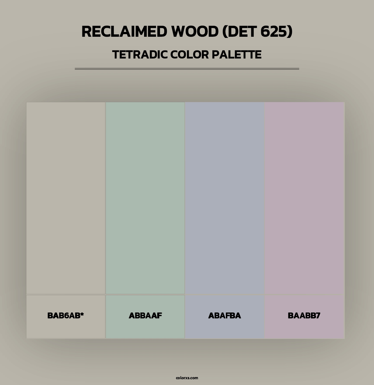Reclaimed Wood (DET 625) - Tetradic Color Palette