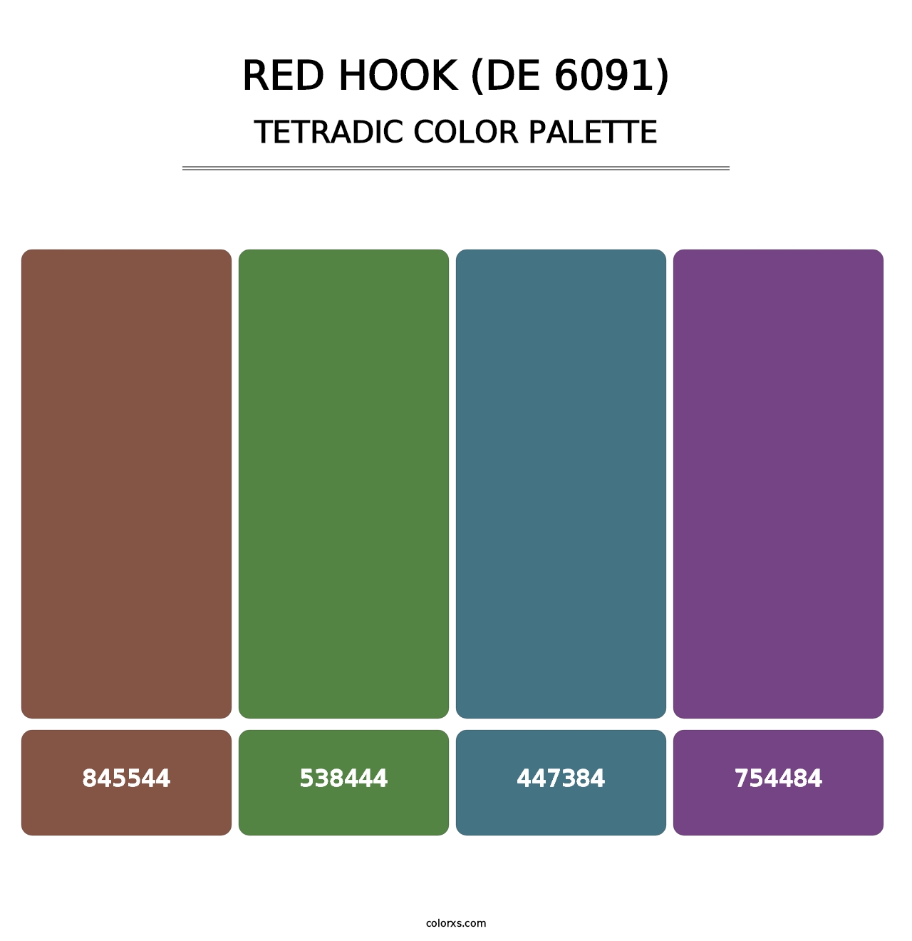 Red Hook (DE 6091) - Tetradic Color Palette