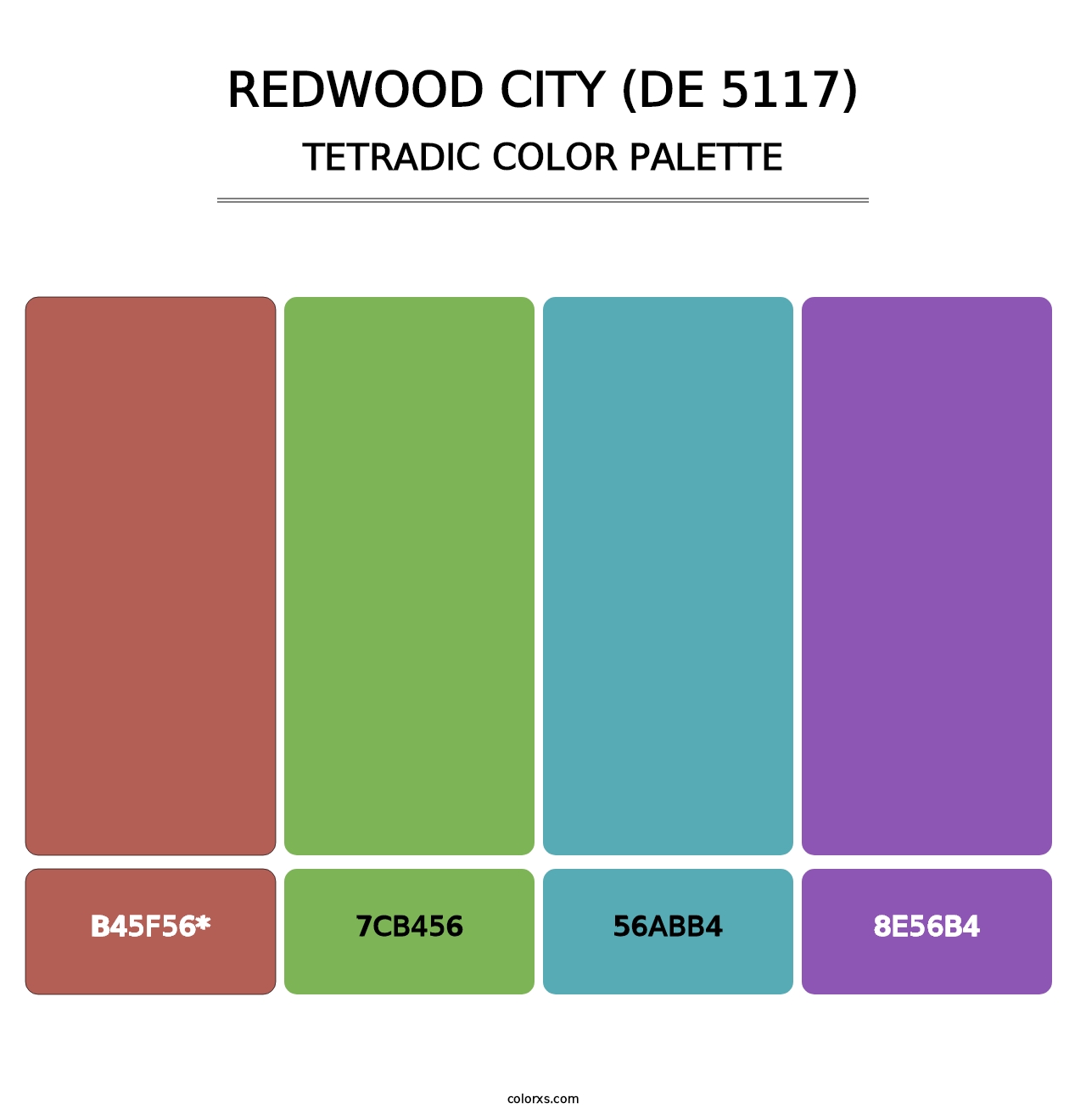 Redwood City (DE 5117) - Tetradic Color Palette