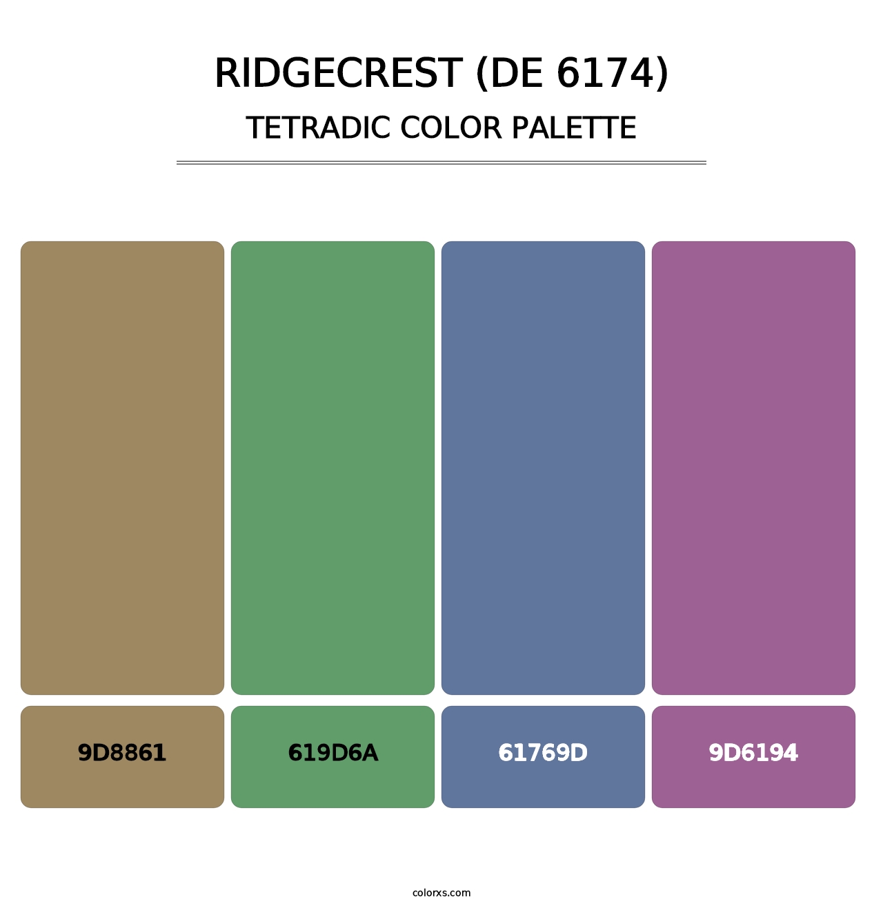 Ridgecrest (DE 6174) - Tetradic Color Palette