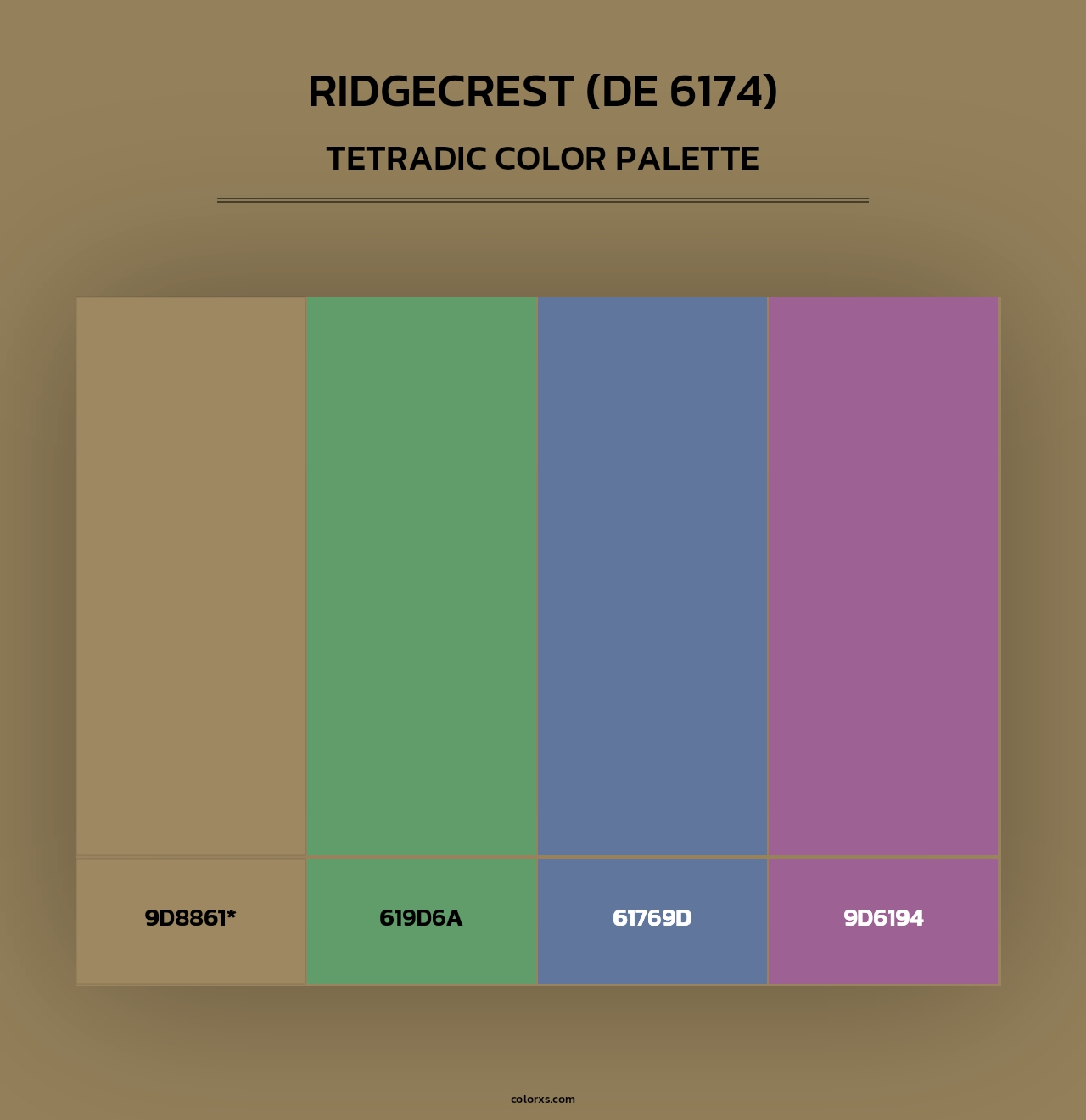 Ridgecrest (DE 6174) - Tetradic Color Palette