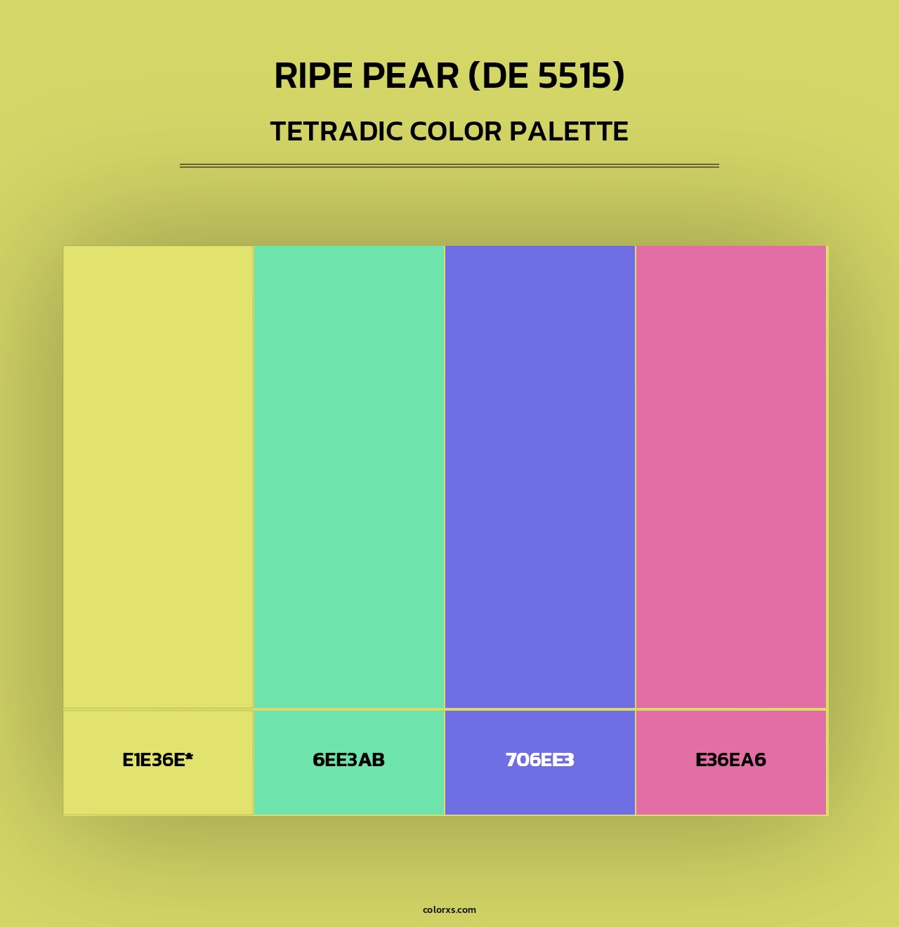 Ripe Pear (DE 5515) - Tetradic Color Palette