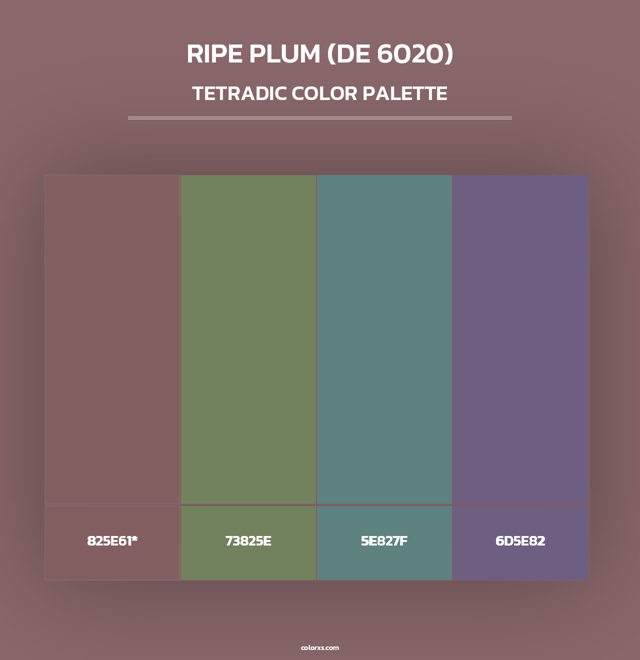 Ripe Plum (DE 6020) - Tetradic Color Palette