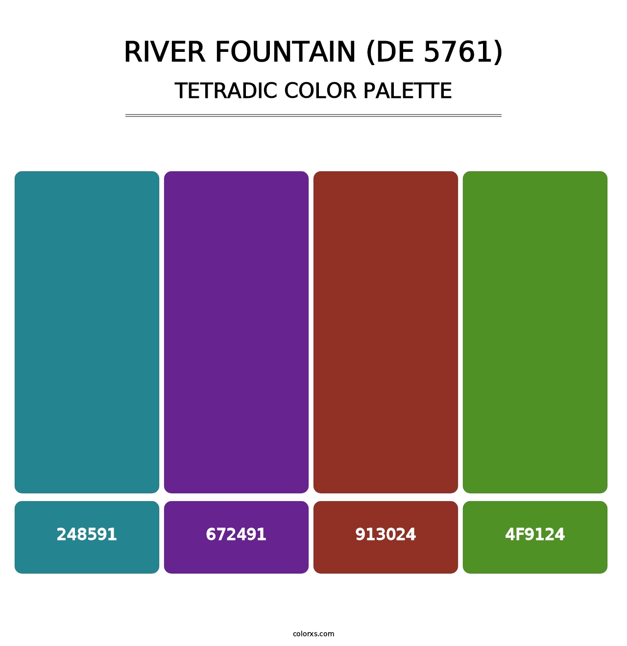 River Fountain (DE 5761) - Tetradic Color Palette