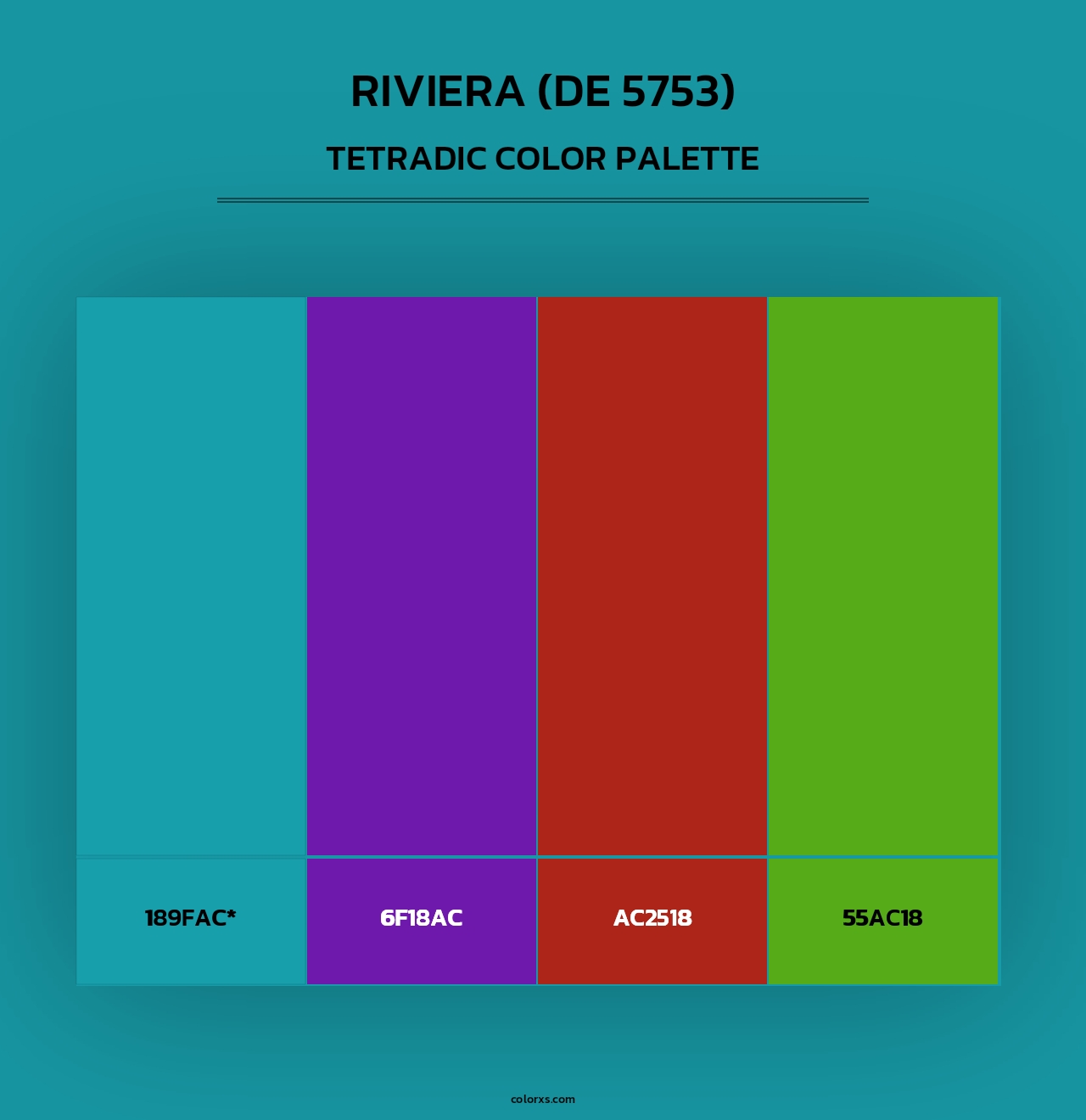 Riviera (DE 5753) - Tetradic Color Palette