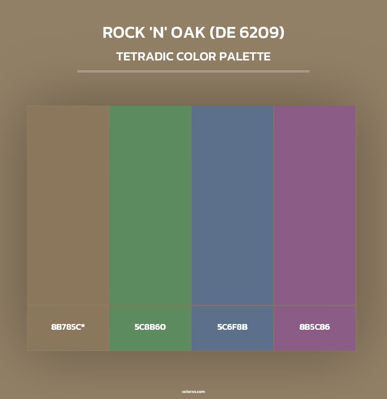 Rock 'n' Oak (DE 6209) - Tetradic Color Palette