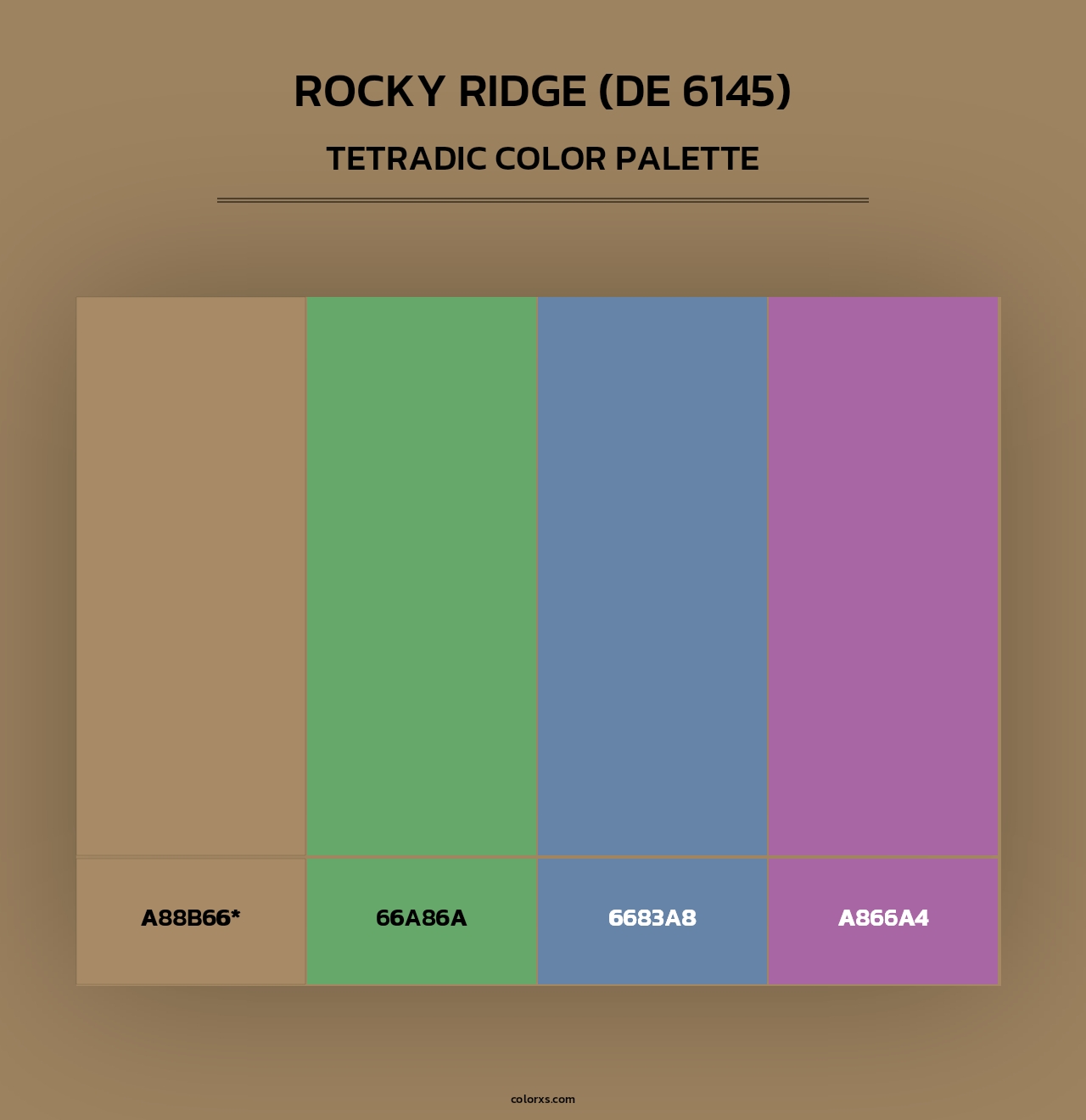 Rocky Ridge (DE 6145) - Tetradic Color Palette