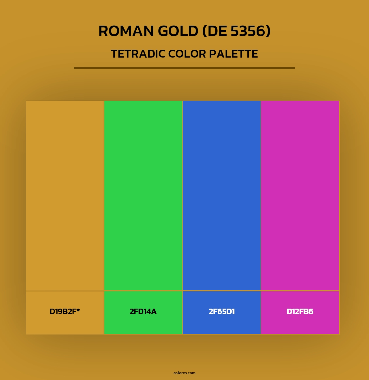 Roman Gold (DE 5356) - Tetradic Color Palette