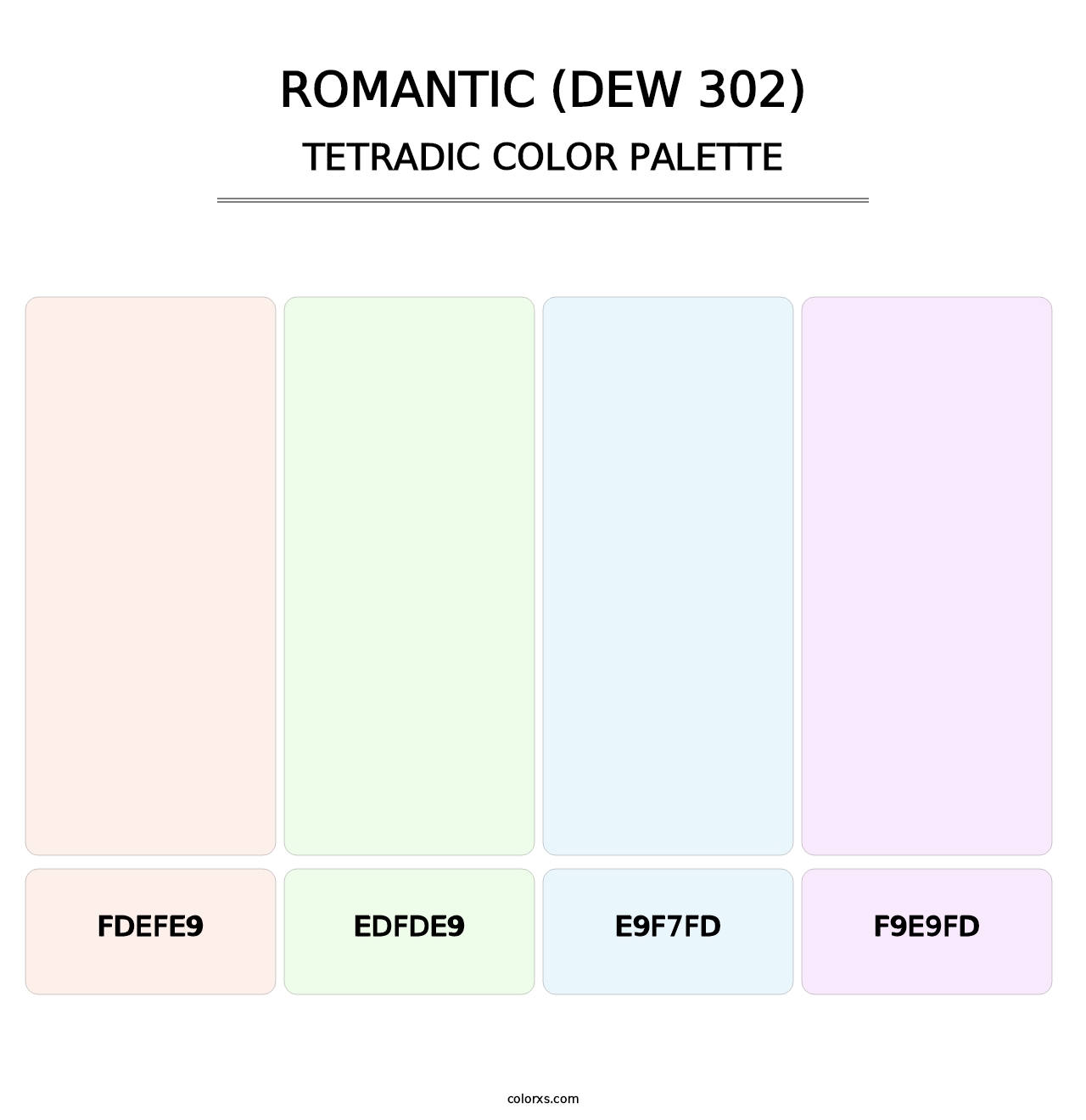Romantic (DEW 302) - Tetradic Color Palette