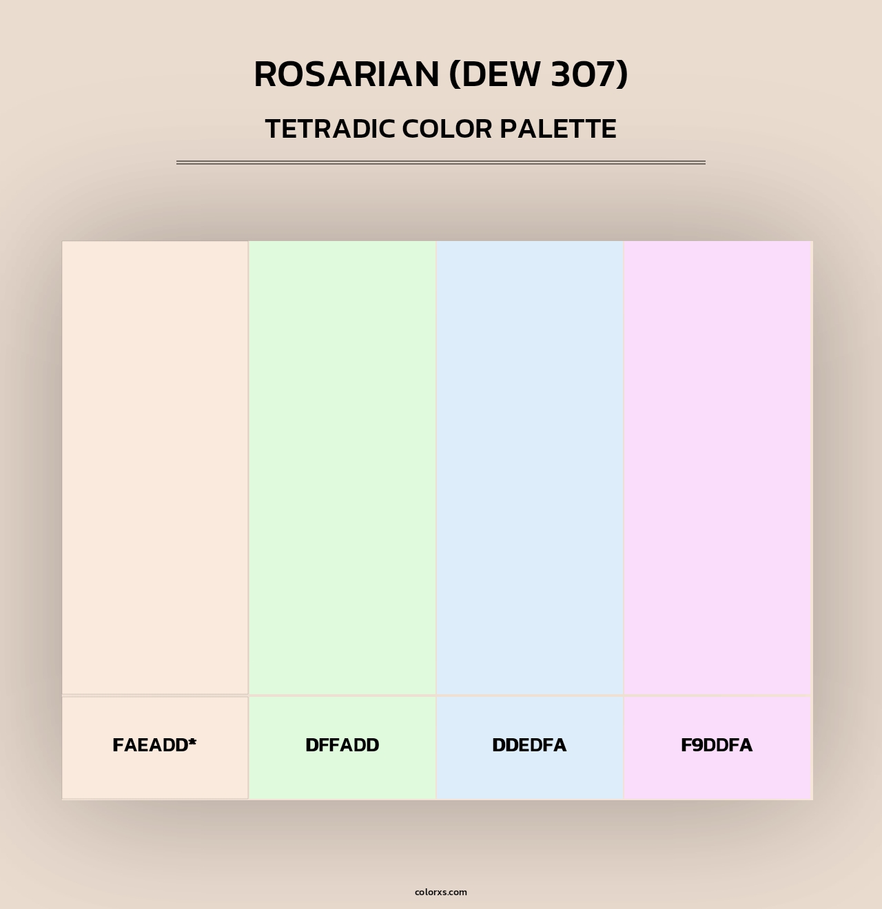 Rosarian (DEW 307) - Tetradic Color Palette