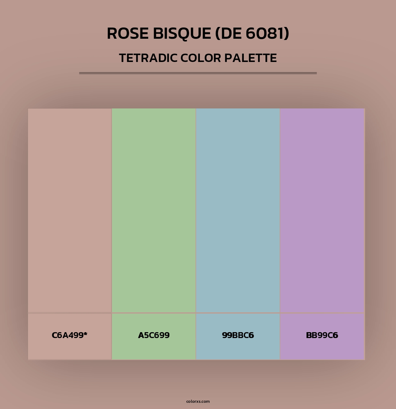 Rose Bisque (DE 6081) - Tetradic Color Palette