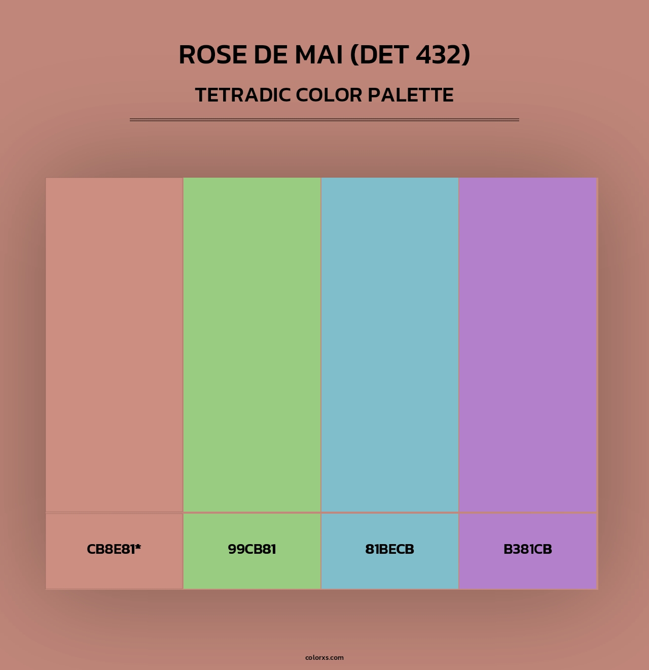 Rose de Mai (DET 432) - Tetradic Color Palette