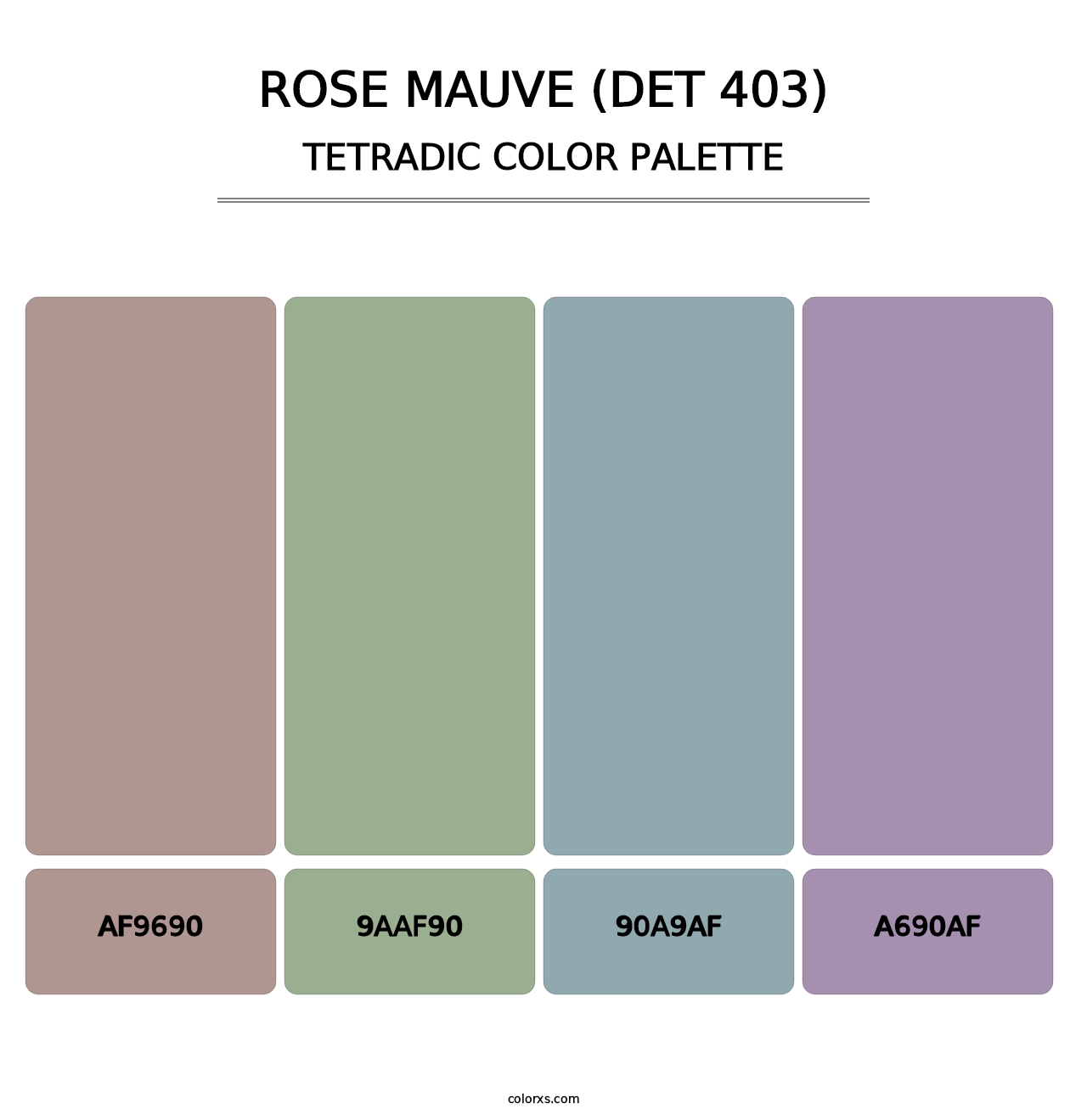 Rose Mauve (DET 403) - Tetradic Color Palette