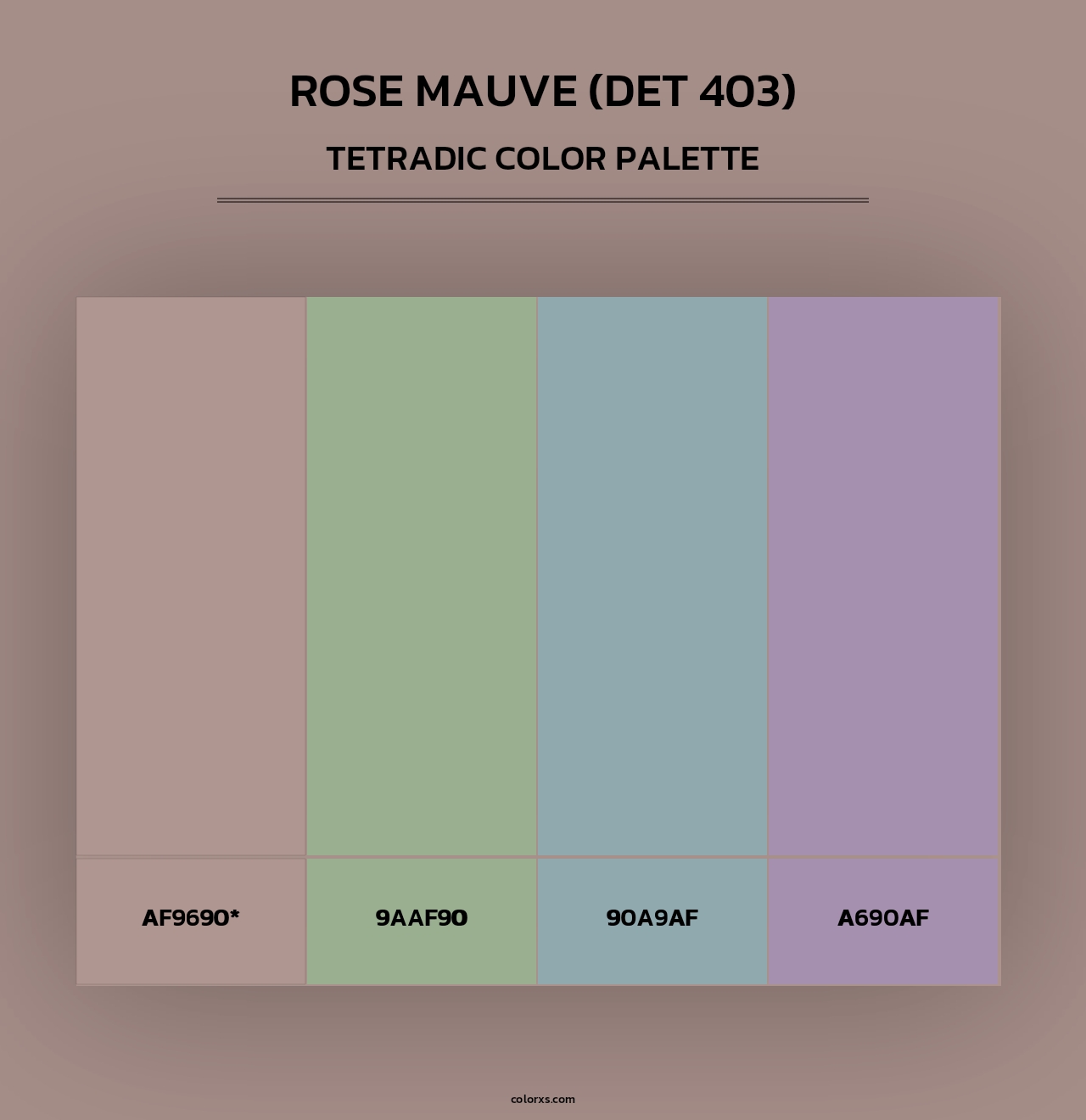 Rose Mauve (DET 403) - Tetradic Color Palette