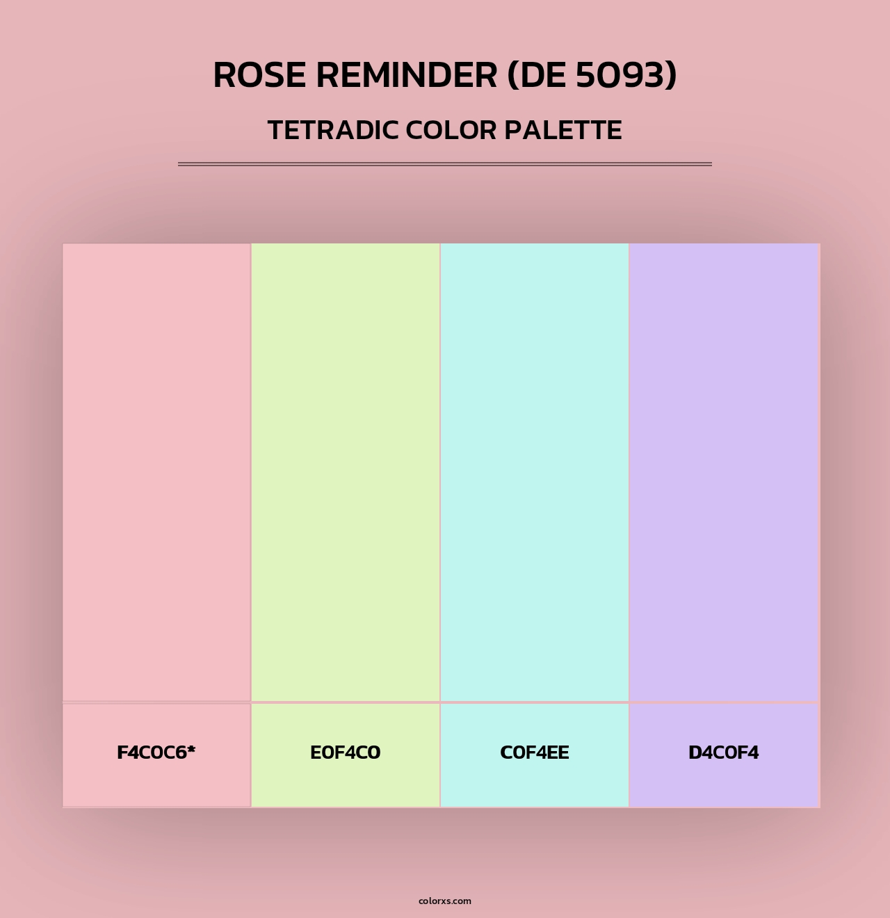Rose Reminder (DE 5093) - Tetradic Color Palette