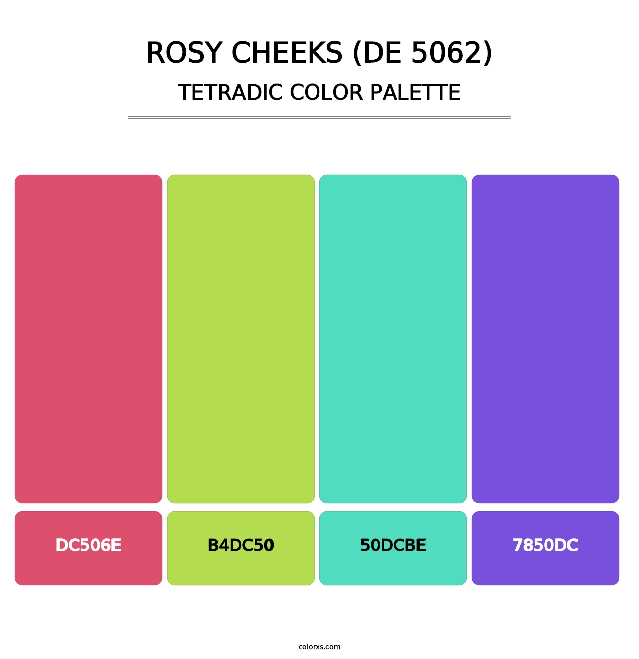 Rosy Cheeks (DE 5062) - Tetradic Color Palette