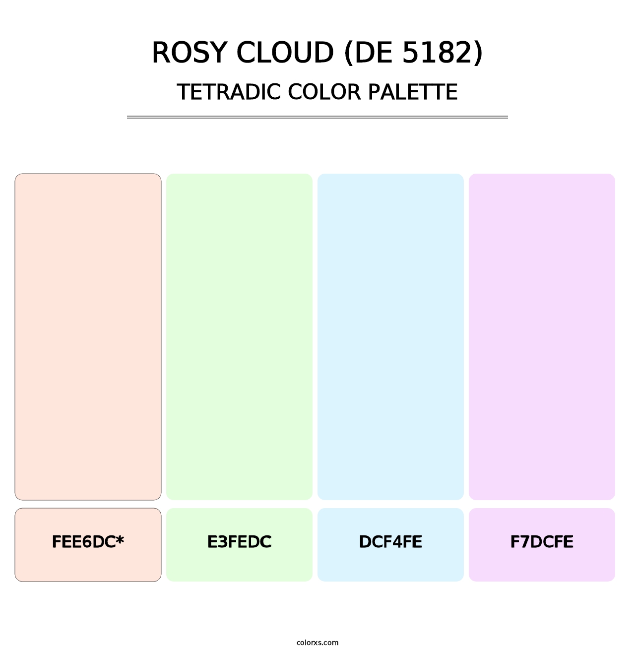 Rosy Cloud (DE 5182) - Tetradic Color Palette