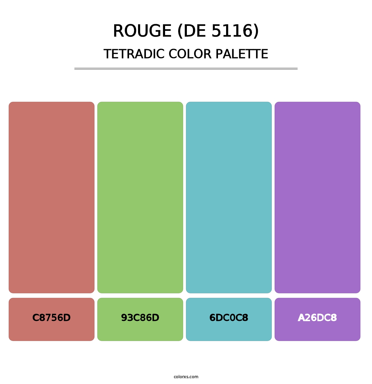 Rouge (DE 5116) - Tetradic Color Palette