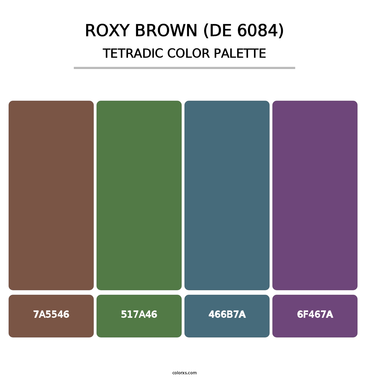 Roxy Brown (DE 6084) - Tetradic Color Palette