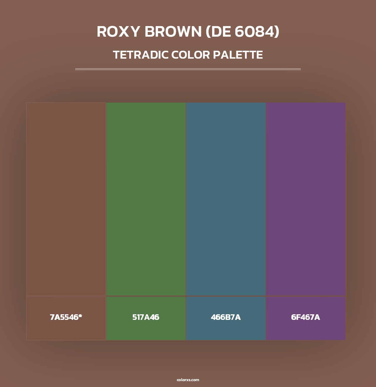 Roxy Brown (DE 6084) - Tetradic Color Palette