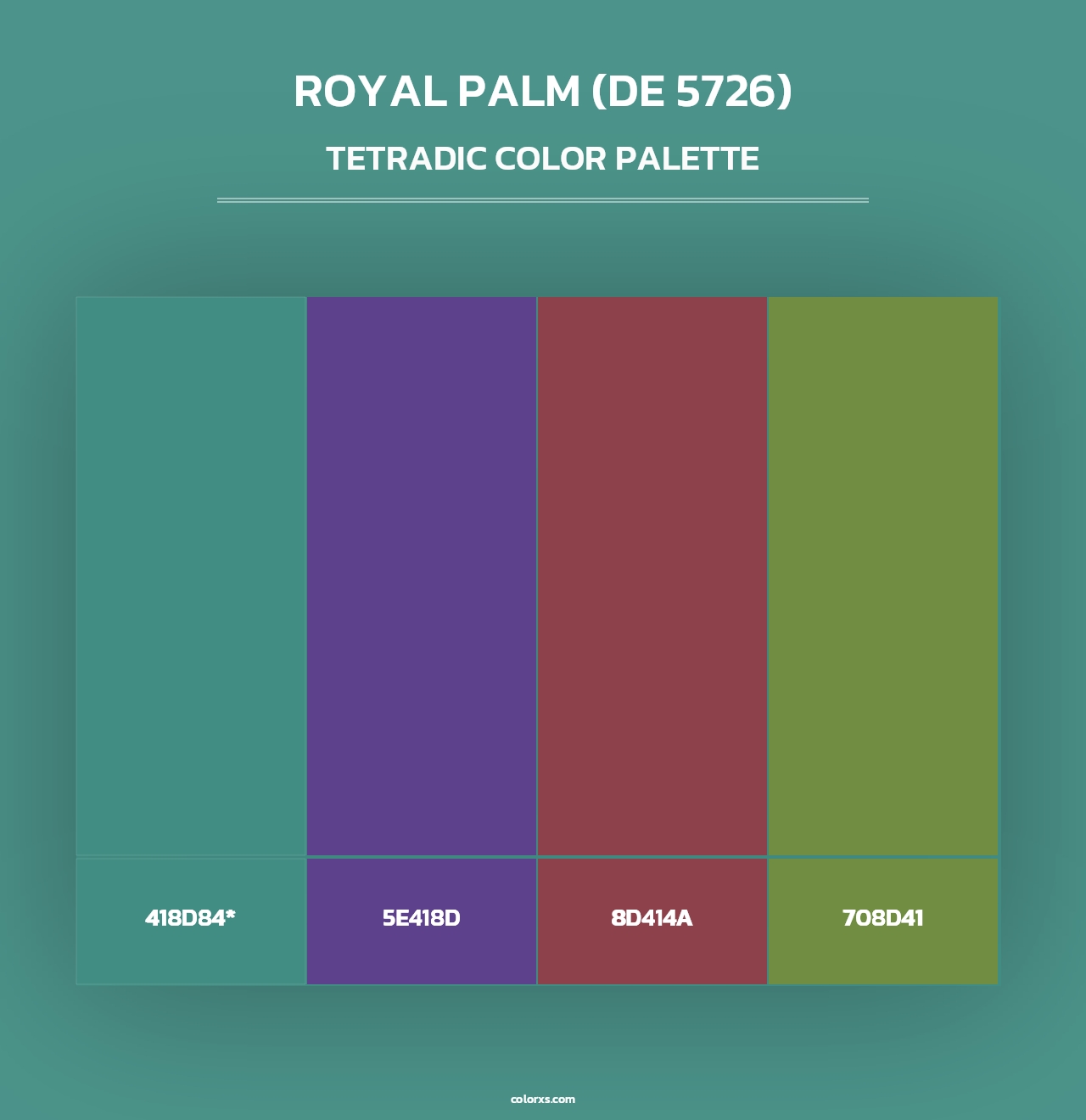 Royal Palm (DE 5726) - Tetradic Color Palette