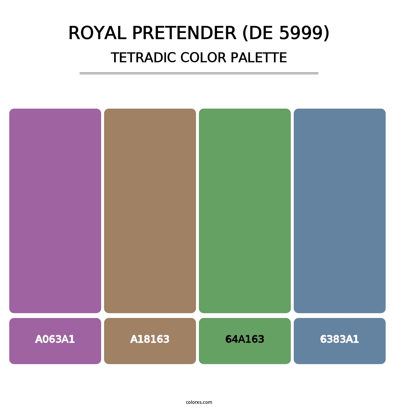 Royal Pretender (DE 5999) - Tetradic Color Palette