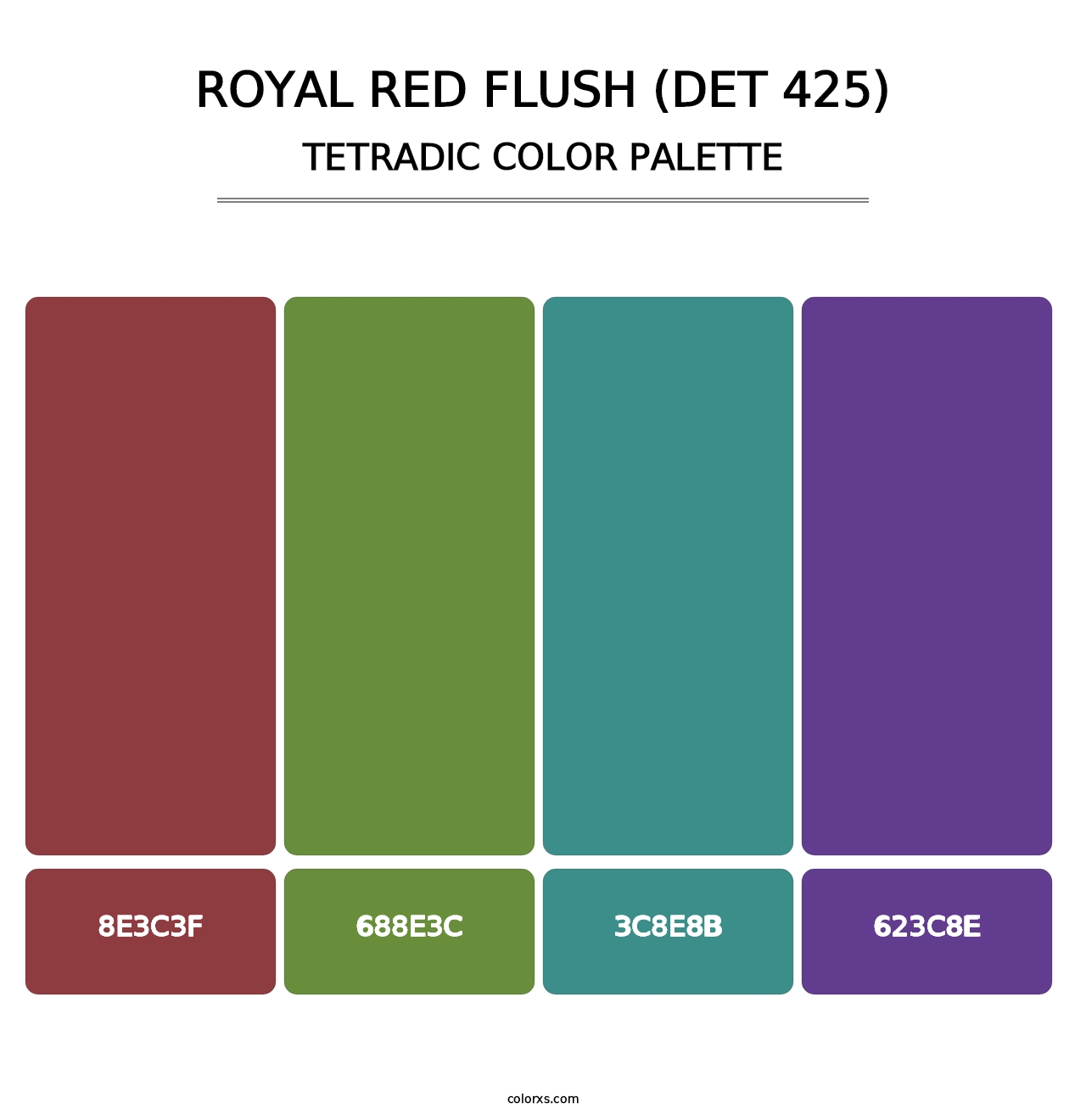 Royal Red Flush (DET 425) - Tetradic Color Palette