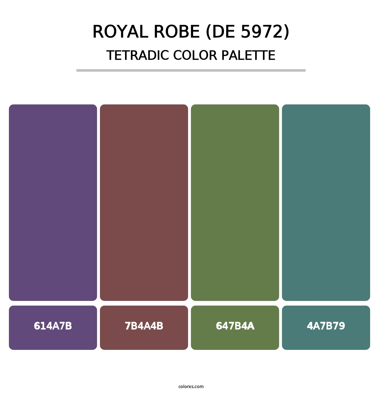 Royal Robe (DE 5972) - Tetradic Color Palette