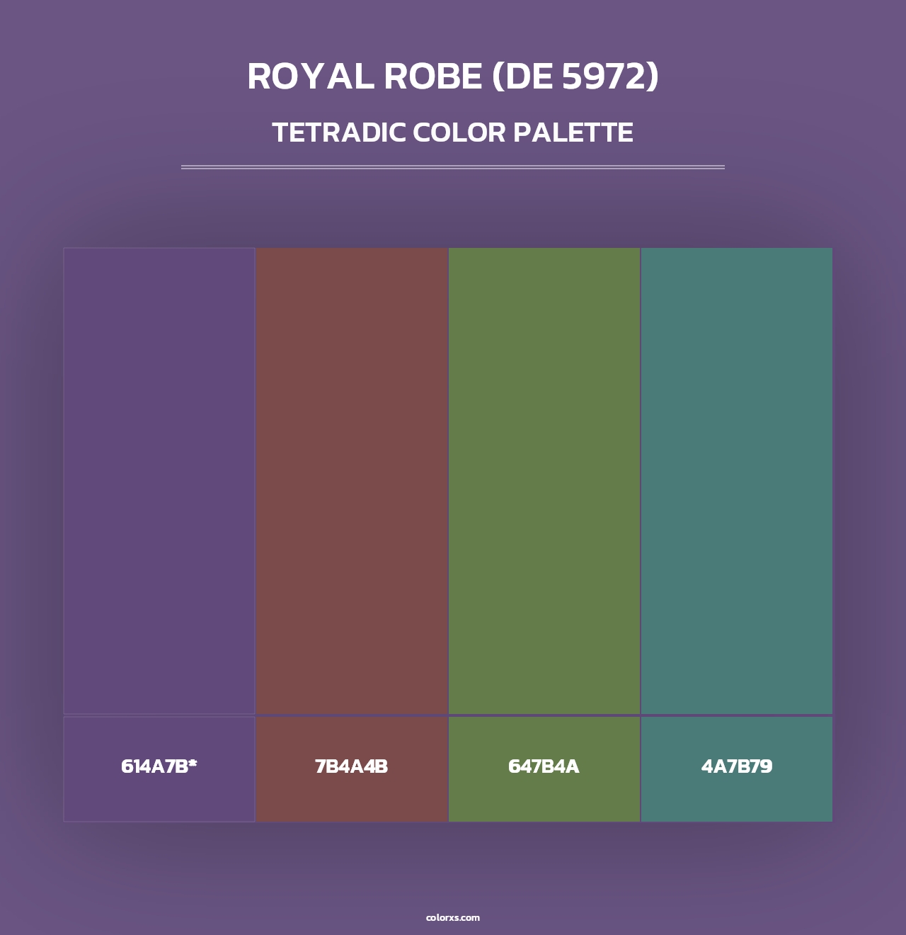 Royal Robe (DE 5972) - Tetradic Color Palette
