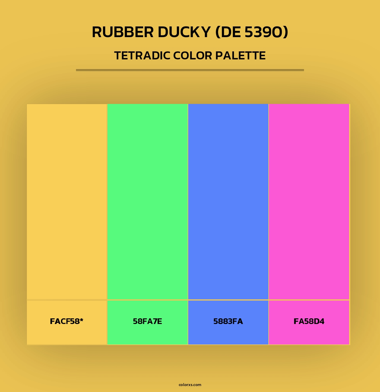 Rubber Ducky (DE 5390) - Tetradic Color Palette