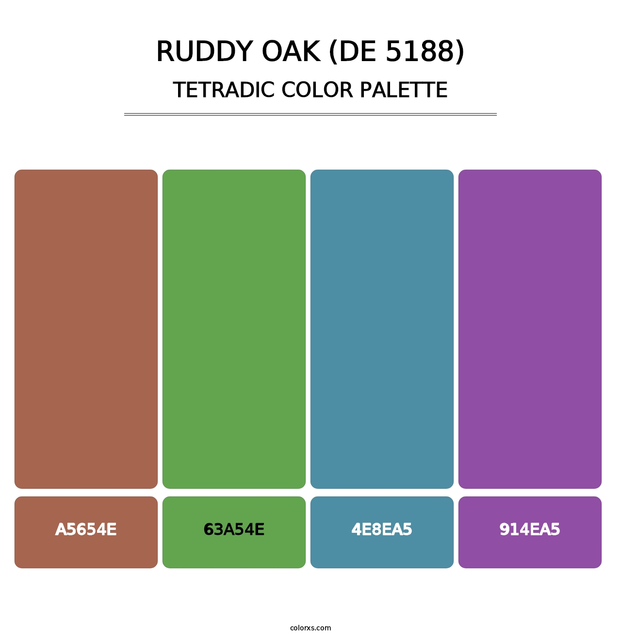 Ruddy Oak (DE 5188) - Tetradic Color Palette