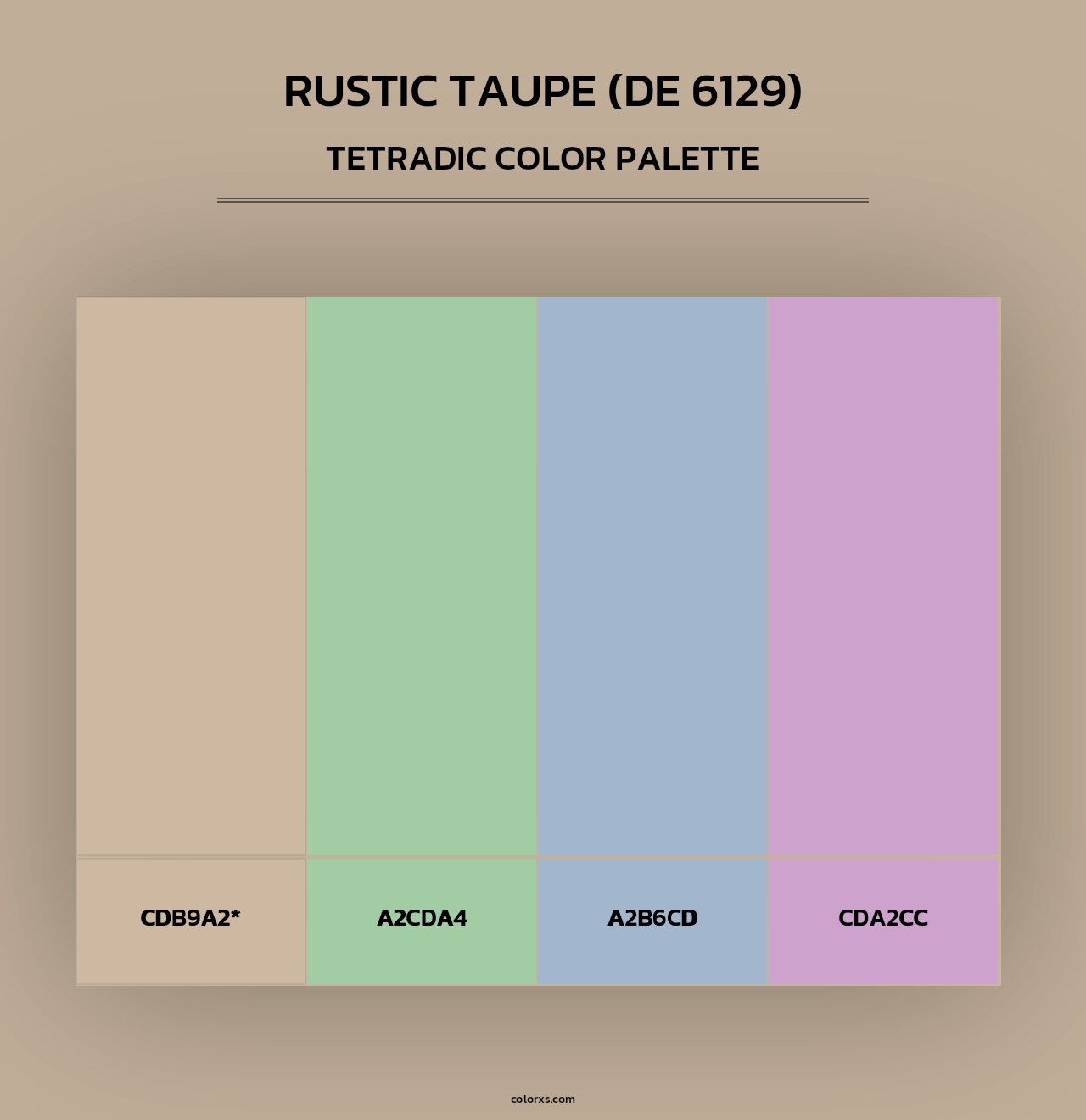 Rustic Taupe (DE 6129) - Tetradic Color Palette